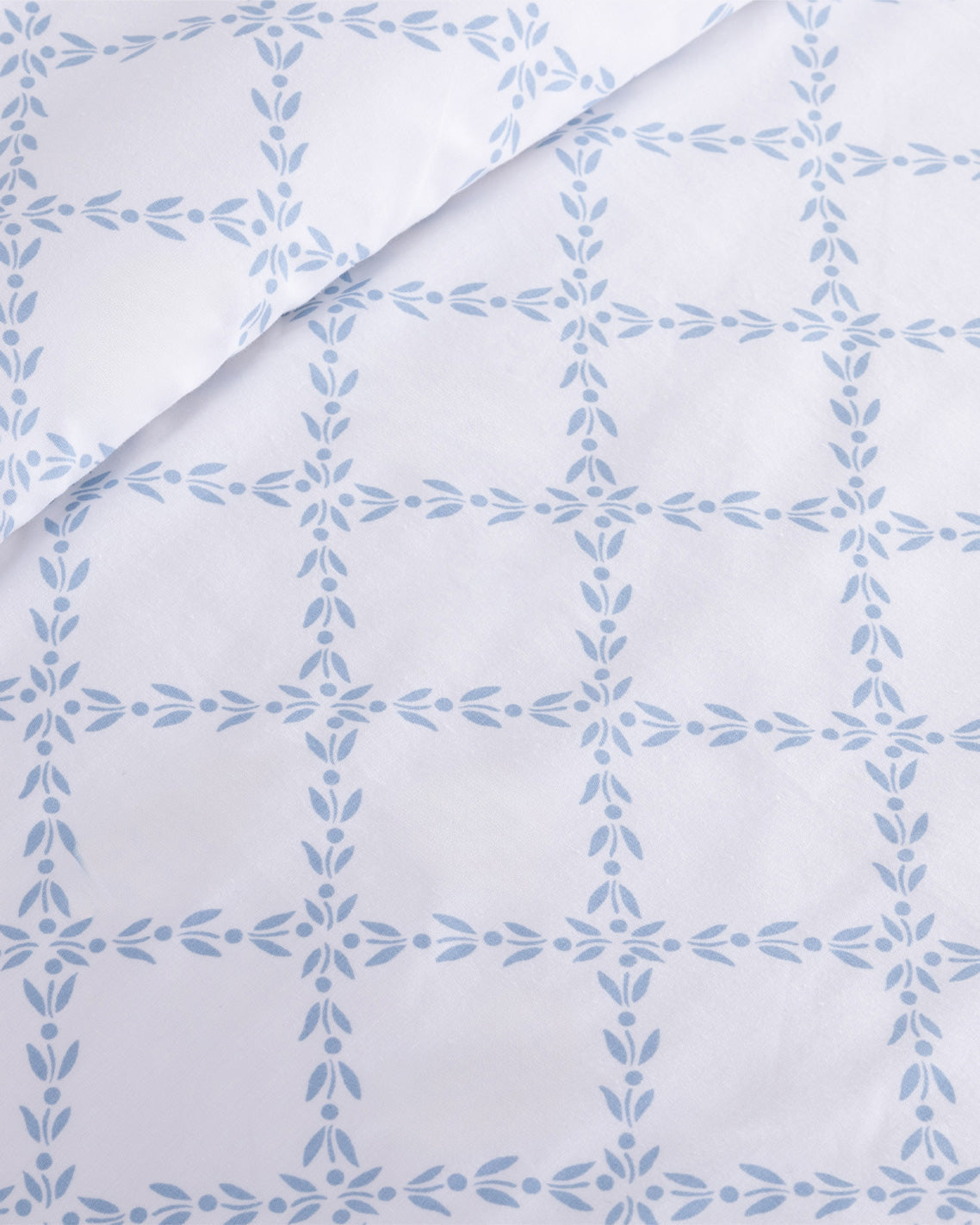 Draper James Magnolia White Multi Amy Lattice Cotton Percale Duvet Set