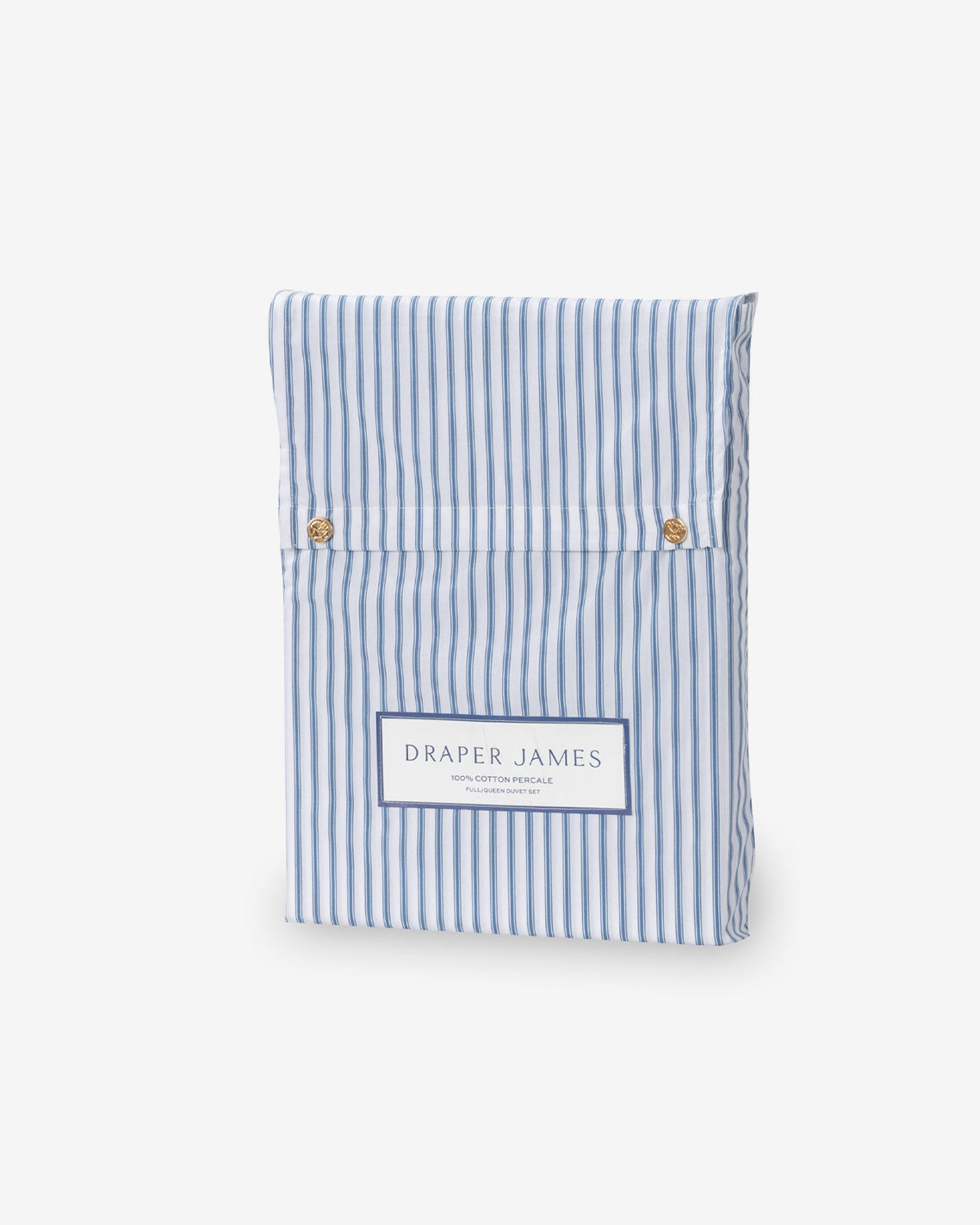 Draper James Blue Multi Amy Stripe Cotton Percale Duvet Set