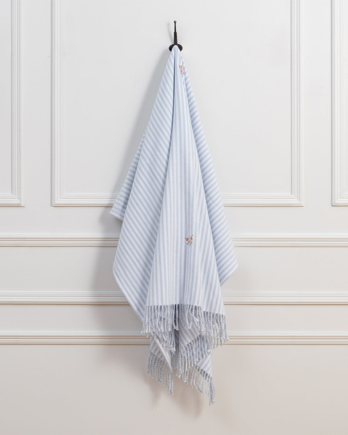 Draper James Blue Multi Embroidered Woven Throw