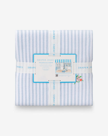 Draper James Blue Multi Embroidered Woven Throw