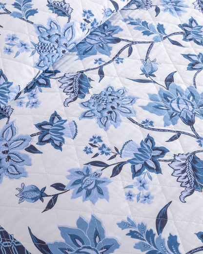 Draper James Blue Multi Justina Simple Lattice Quilt Set