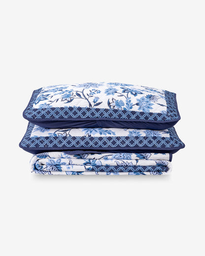 Draper James Blue Multi Justina Simple Lattice Quilt Set