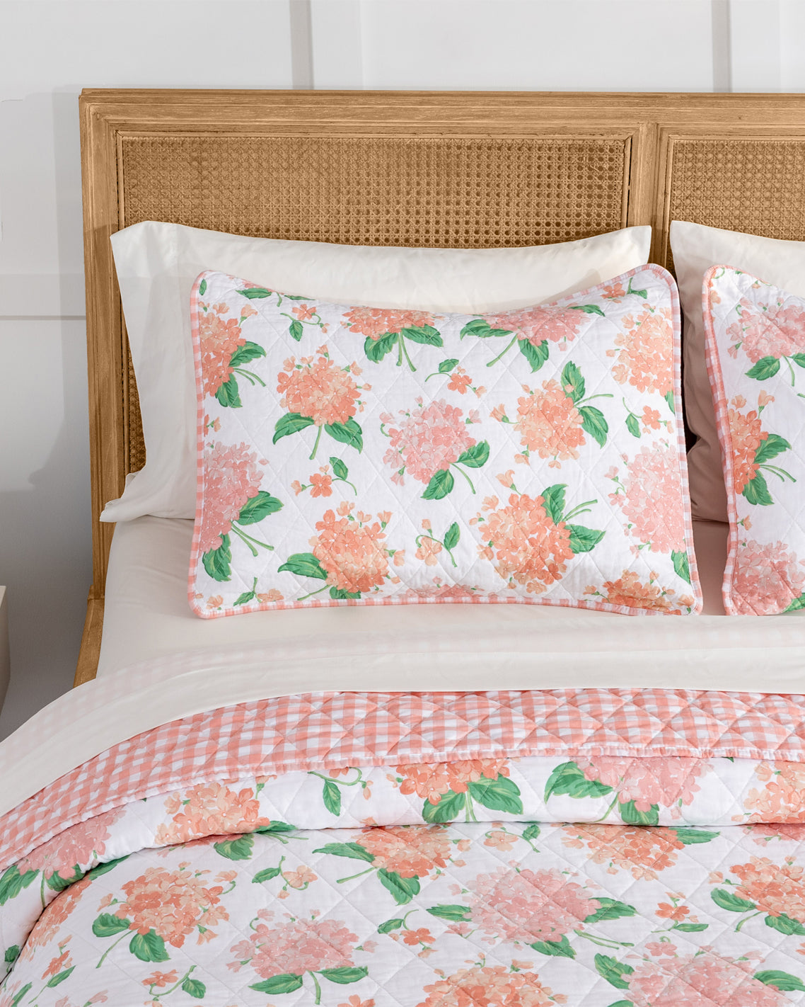 Draper James Pink Olivia Hydrangea Quilt Set