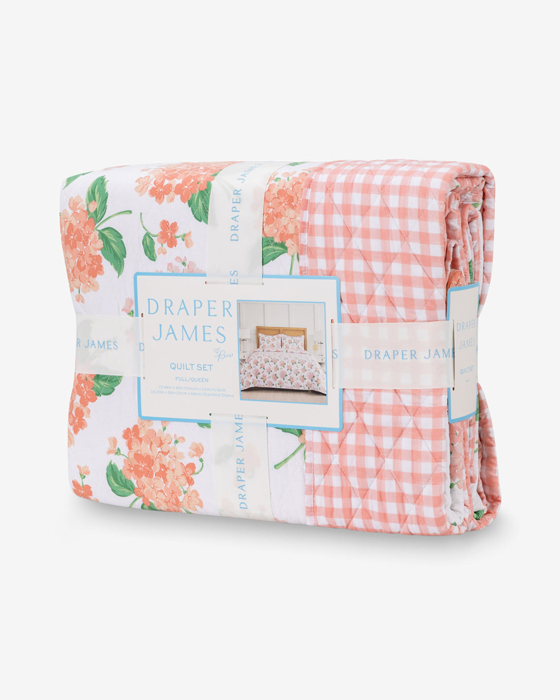 Draper James Pink Olivia Hydrangea Quilt Set