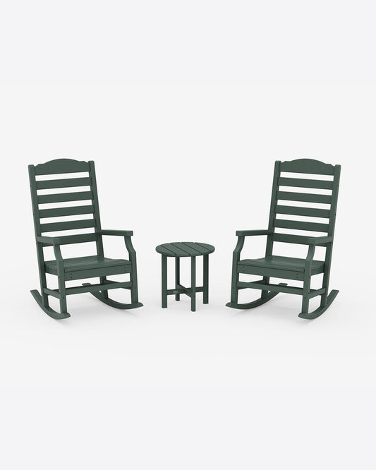 Draper James Forest Savannah 3-Piece Rocking Chair Set in Gray