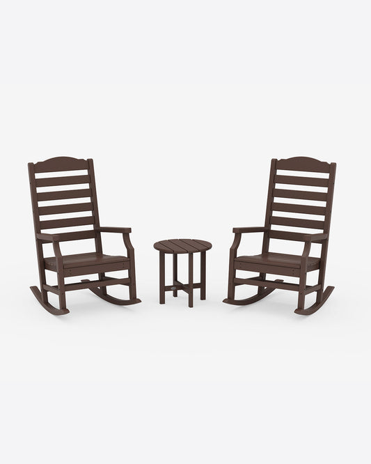 Draper James Mahogany Savannah 3-Piece Rocking Chair Set in Teal