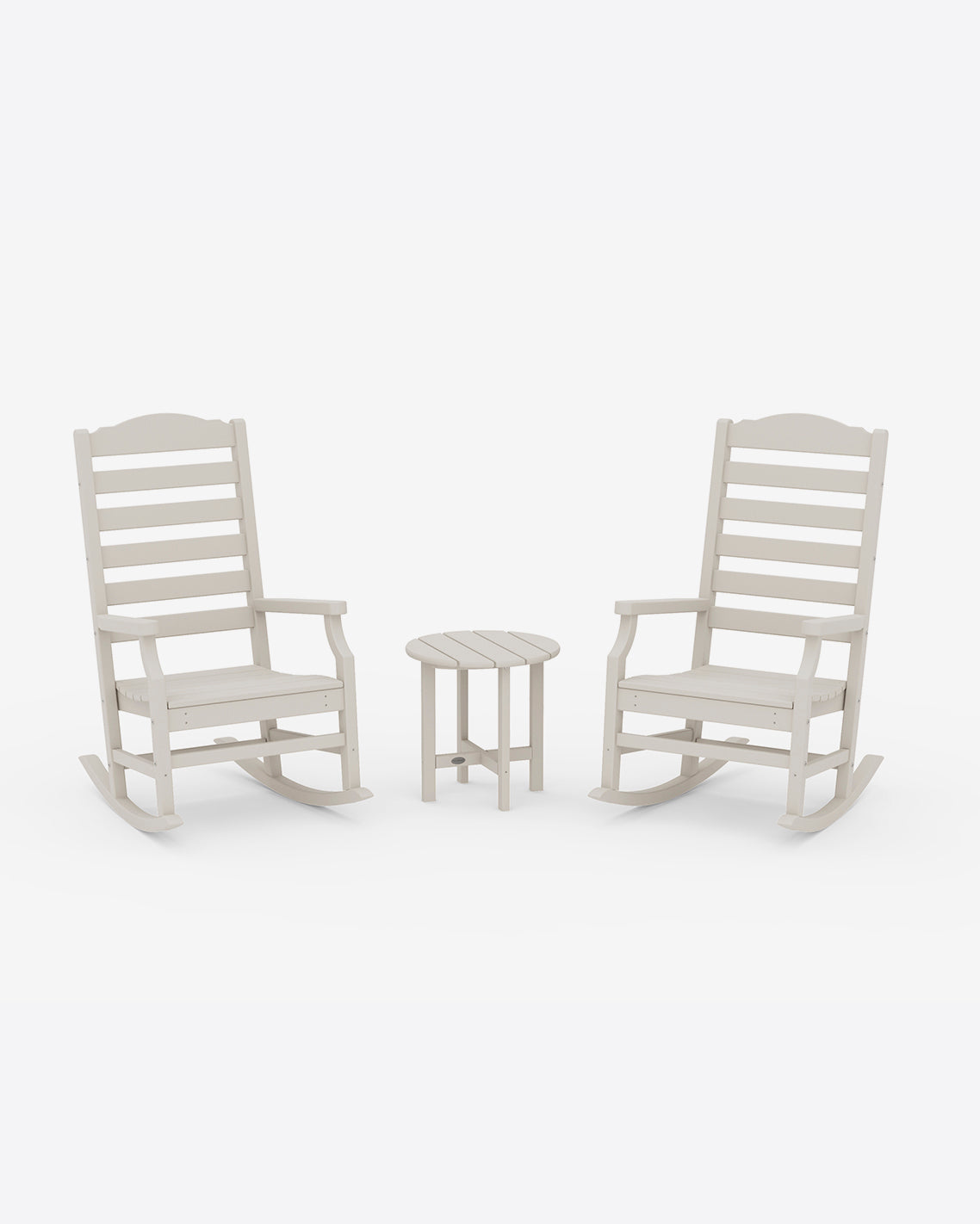 Draper James Sand Savannah 3-Piece Rocking Chair Set in White