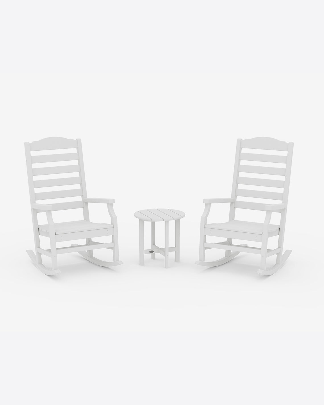 Draper James White Savannah 3-Piece Rocking Chair Set in Natural