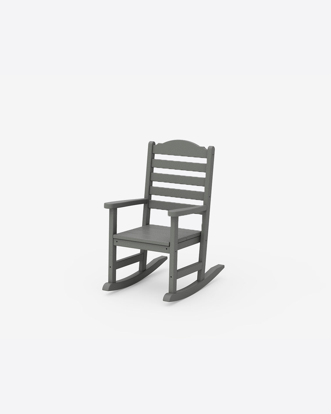 Draper James Slate Grey Savannah Kids Rocking Chair in White
