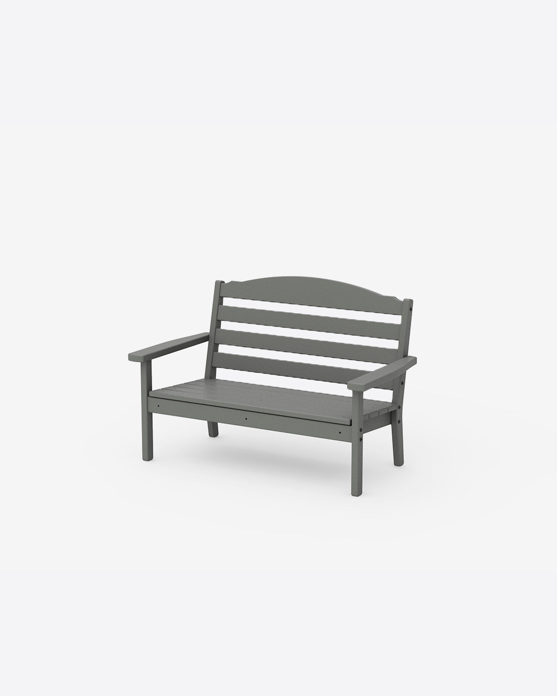 Draper James Slate Grey Savannah Kids Bench in White