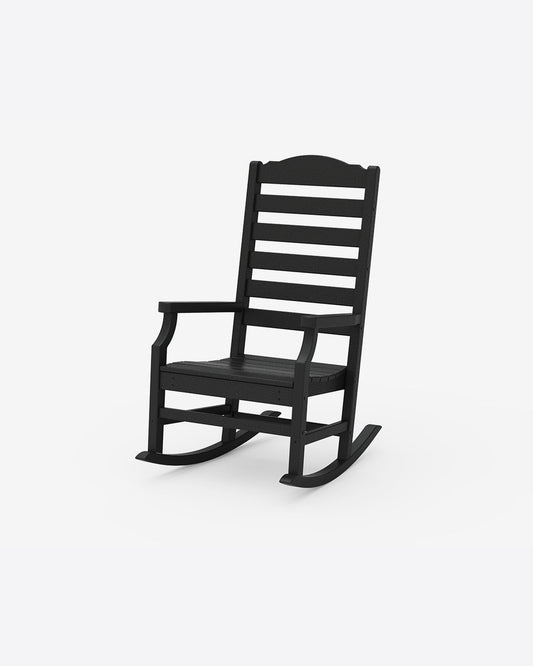 Draper James Black Savannah Rocking Chair in Blue