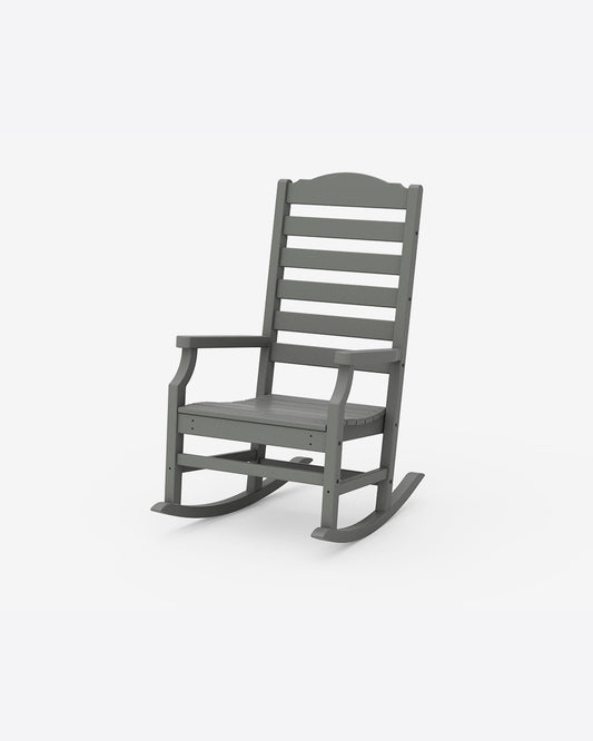 Draper James Slate Grey Savannah Rocking Chair in Yellow