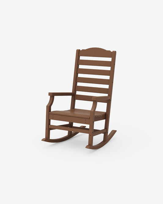 Draper James Teak Savannah Rocking Chair in Navy