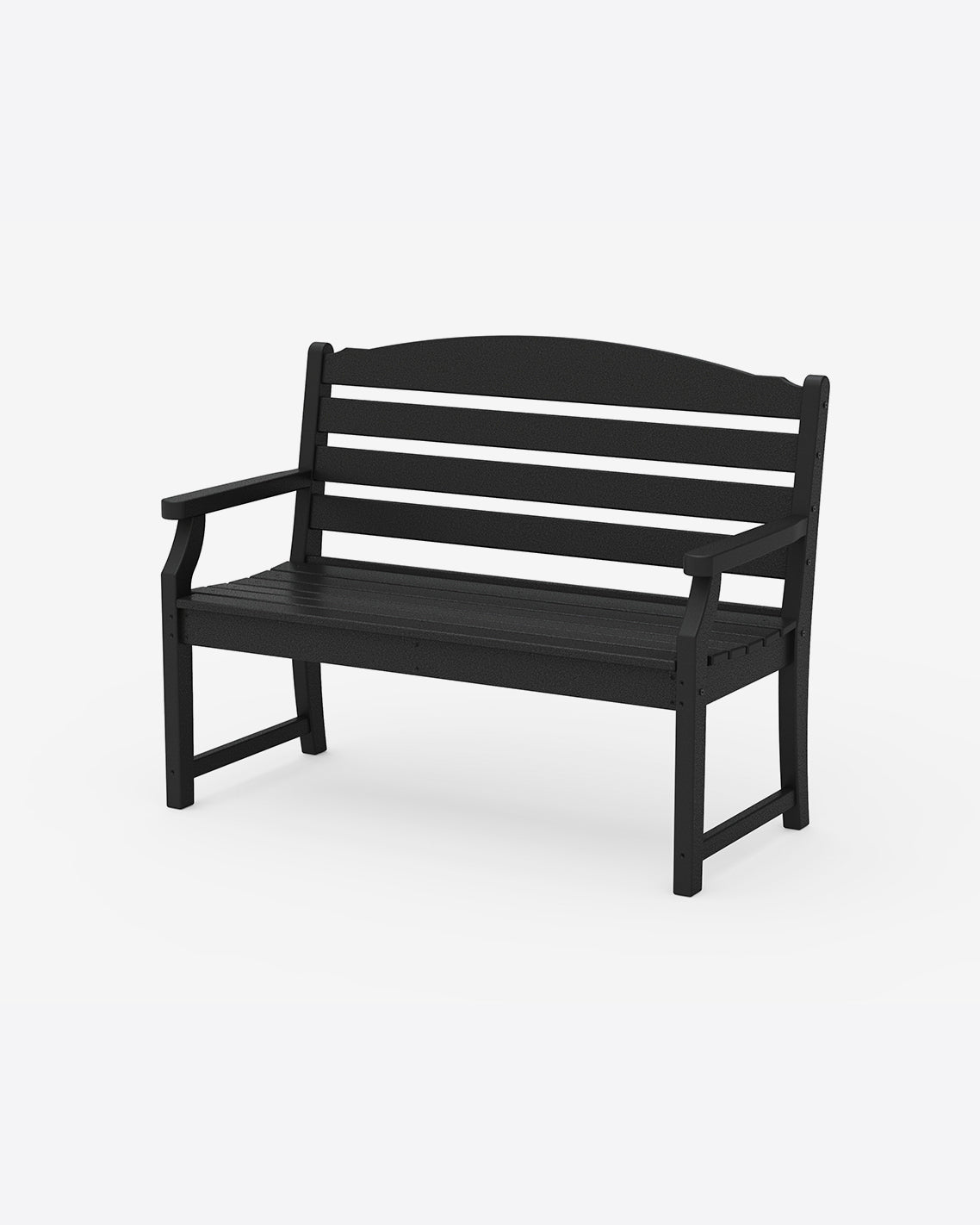 Draper James Black Savannah 48" Bench in Weathered Gray