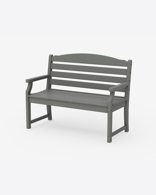 Draper James Slate Grey Savannah 48" Bench in Sage Green