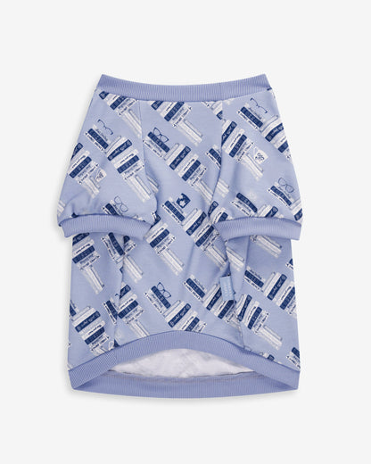 Draper James Blue Multi Blue Book Print Sweatshirt