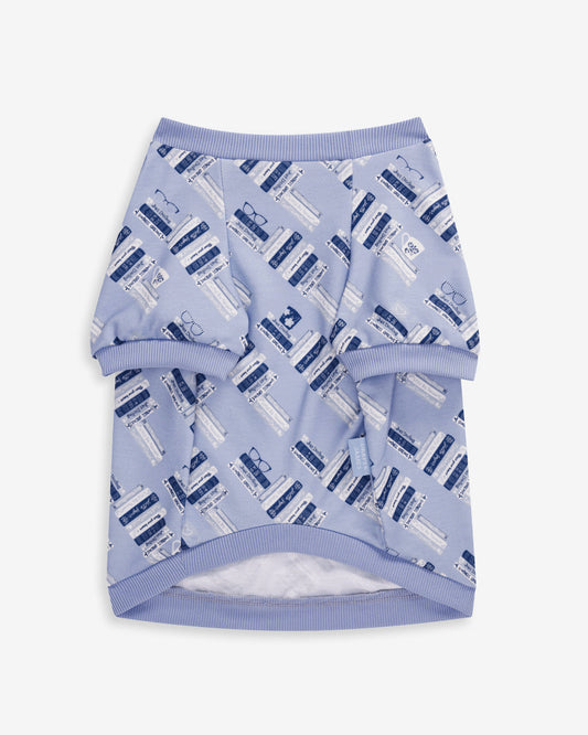 Draper James Blue Multi Blue Book Print Sweatshirt