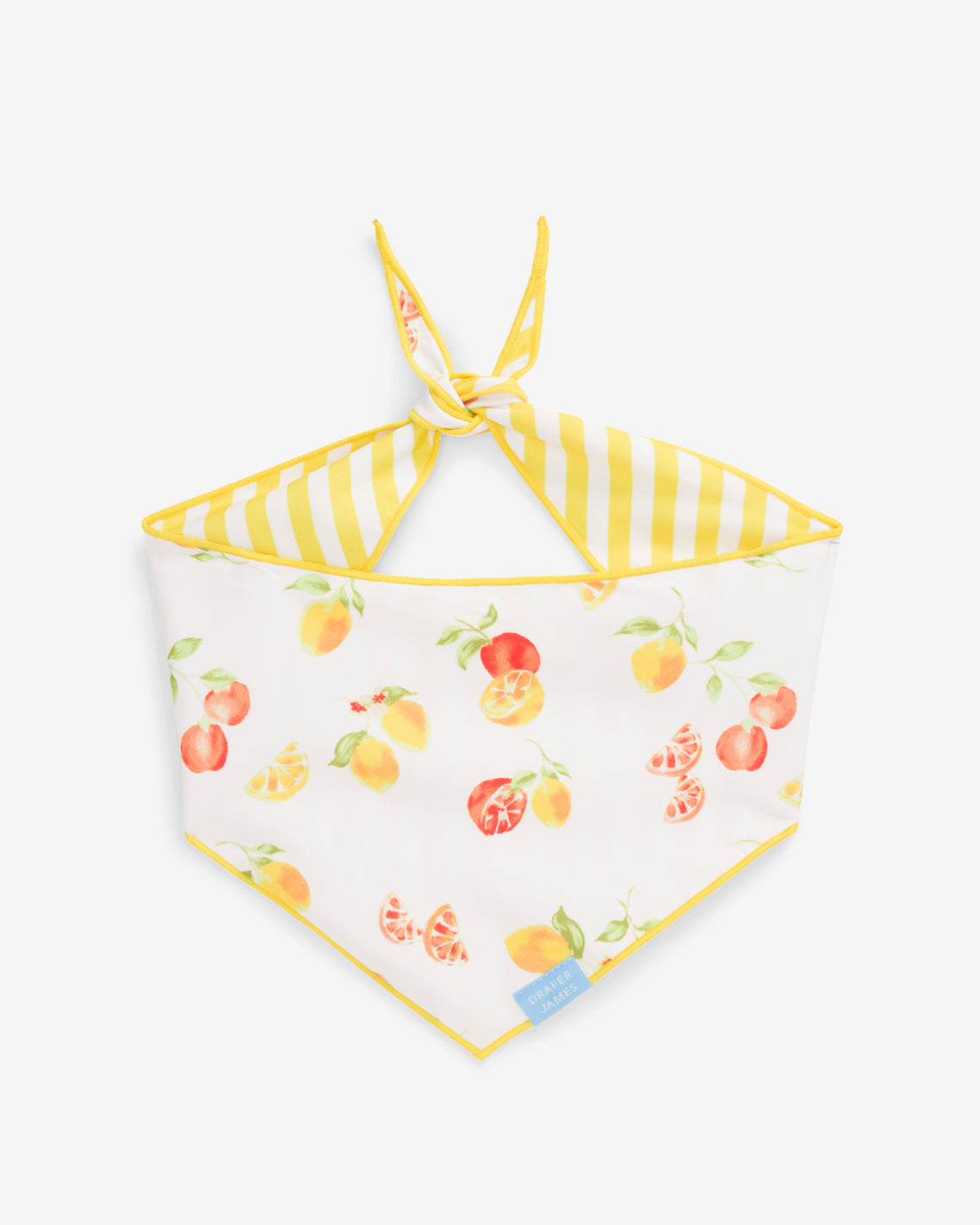 Draper James Yellow Yellow Reversible Citrus Bandana