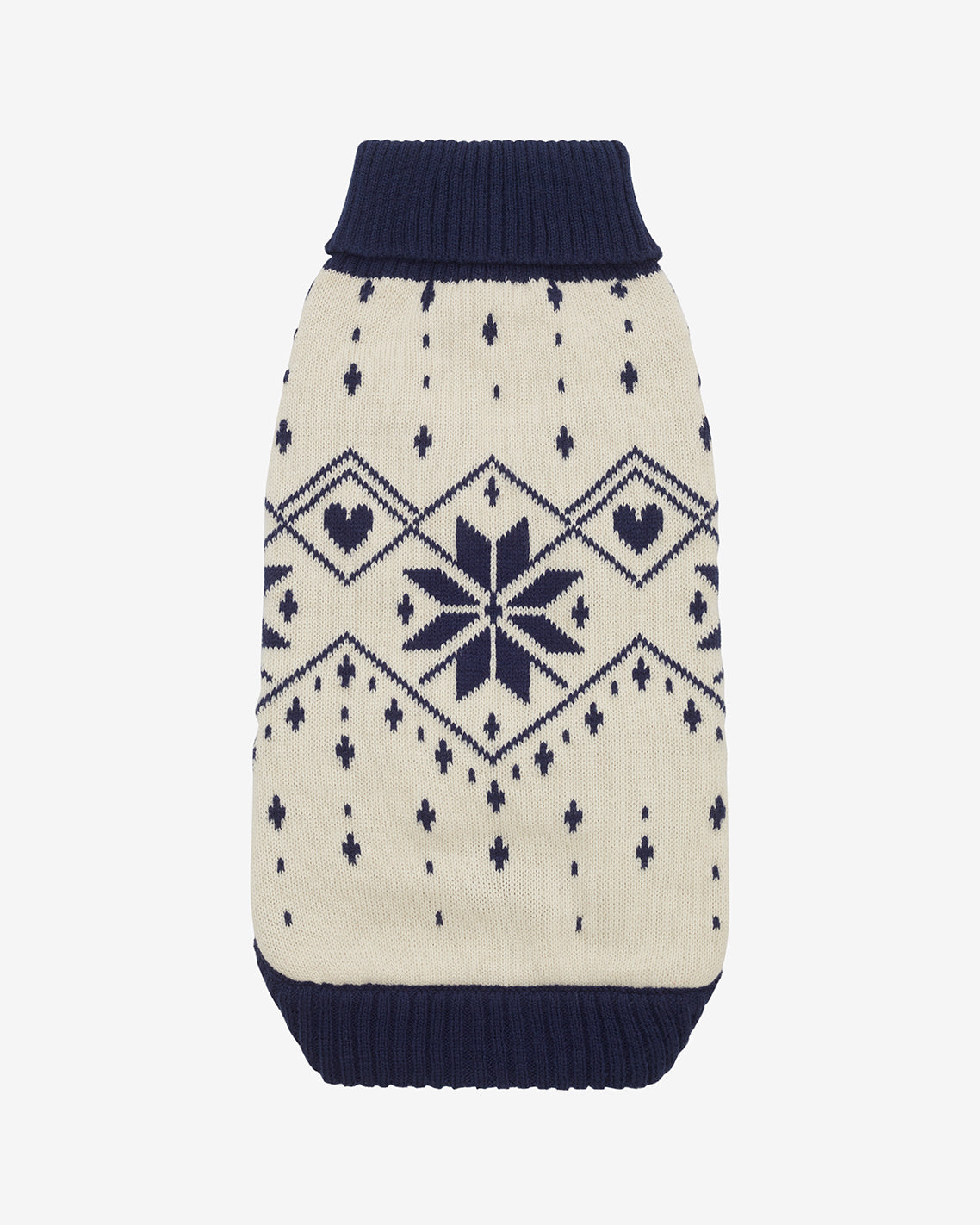 Draper James Magnolia White Multi Snowflake Heart Dog Sweater