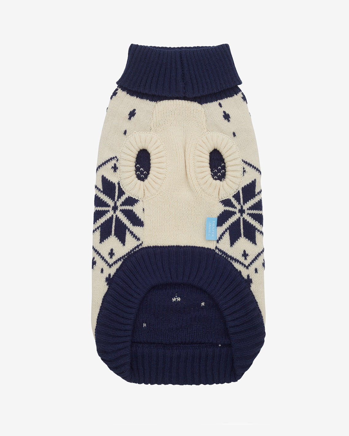 Draper James Magnolia White Multi Snowflake Heart Dog Sweater