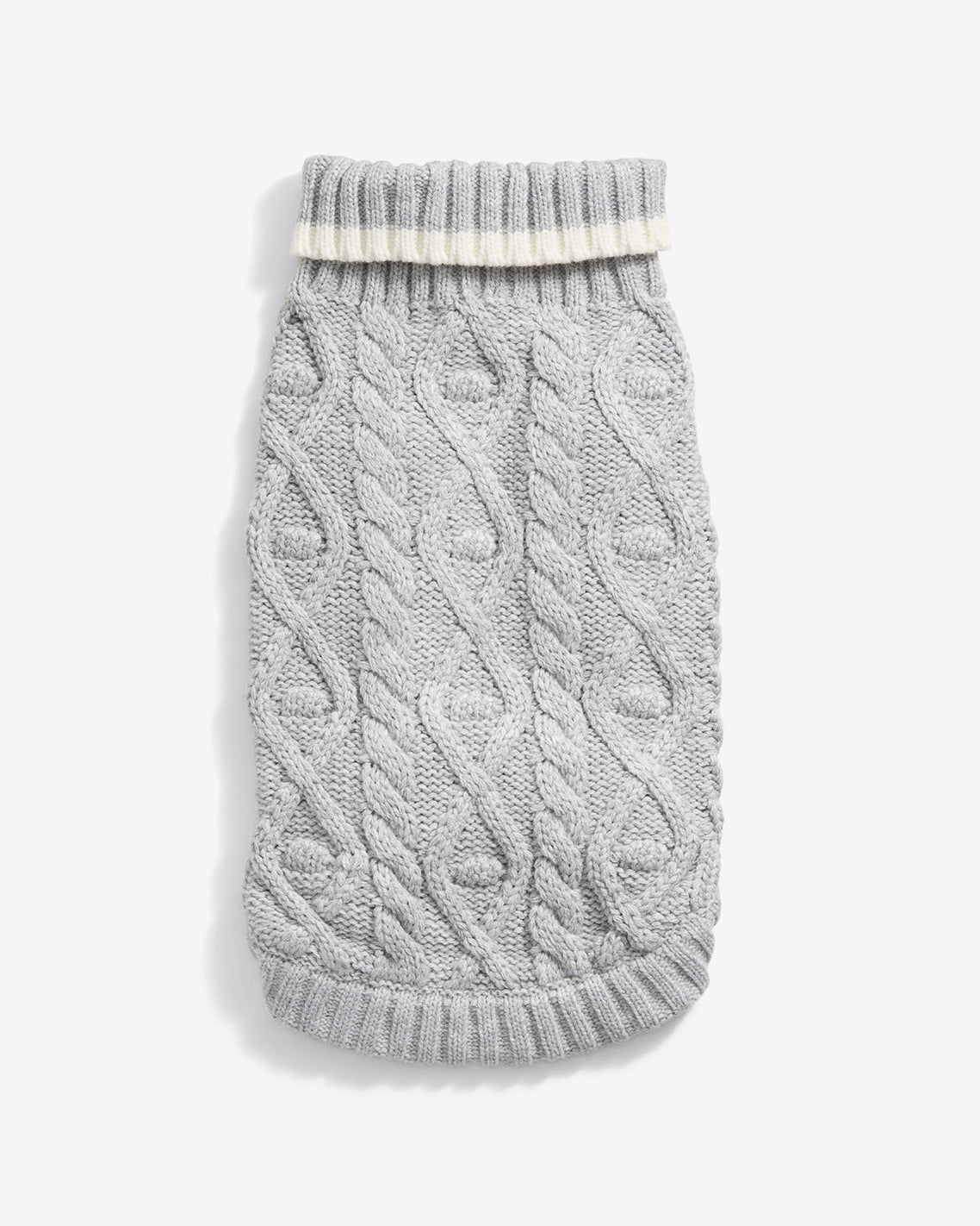Draper James Grey Cable Knit Dog Sweater