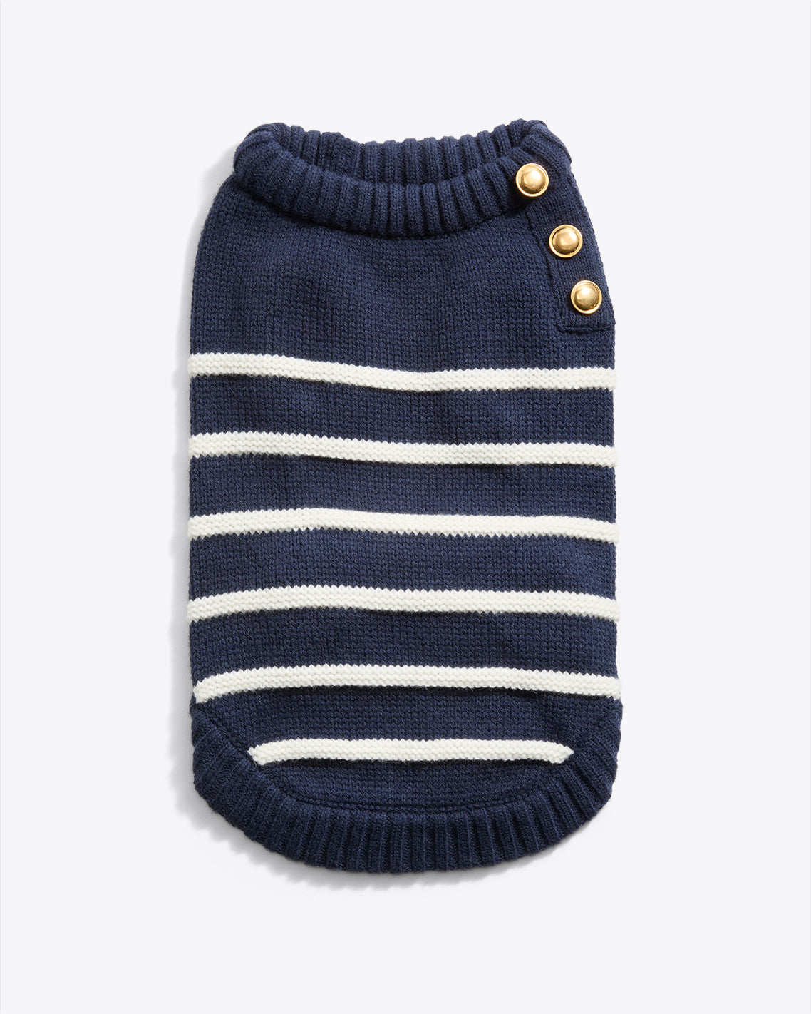 Draper James Nassau Navy Dog Sweater in Navy Mariner Stripe