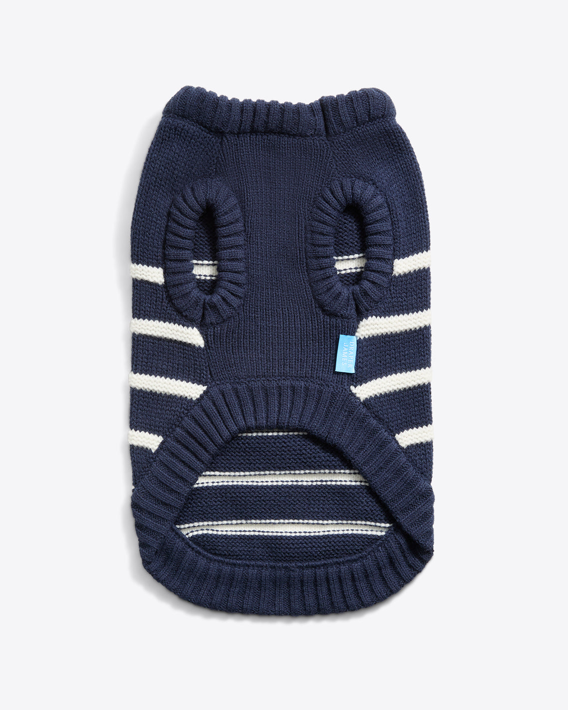 Draper James Nassau Navy Dog Sweater in Navy Mariner Stripe