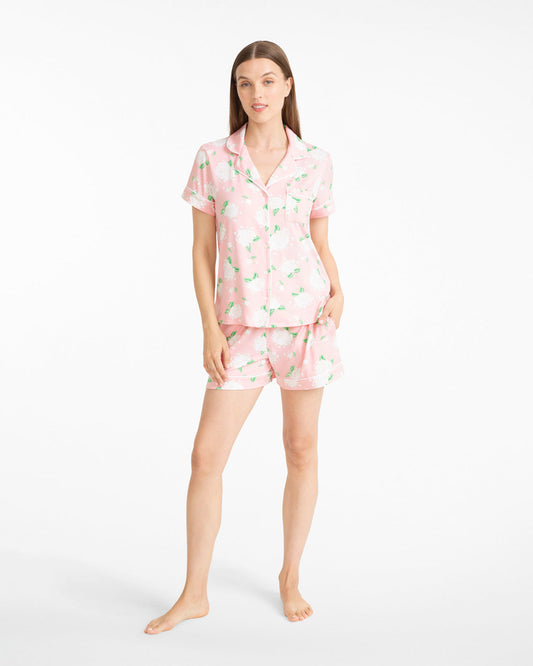 Draper James Pink Multi Sara Pajama Set in Hydrangeas