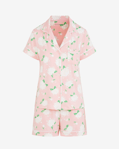 Draper James Pink Multi Sara Pajama Set in Hydrangeas