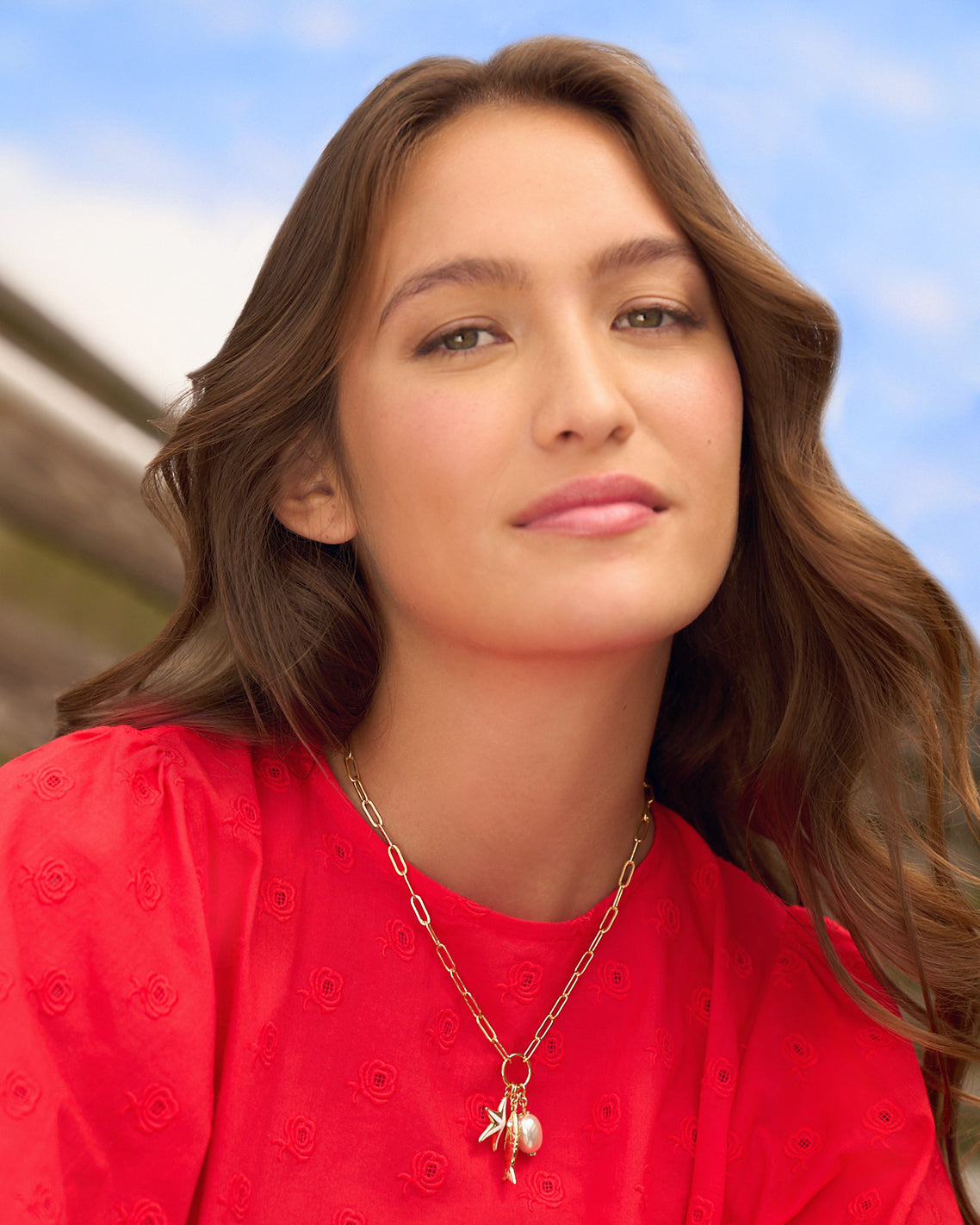 Draper James Gold Charm Necklace