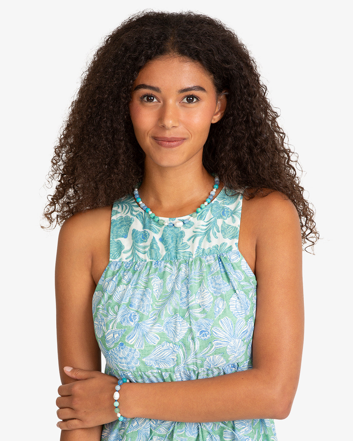 Draper James Blue Multi Ocean Necklace