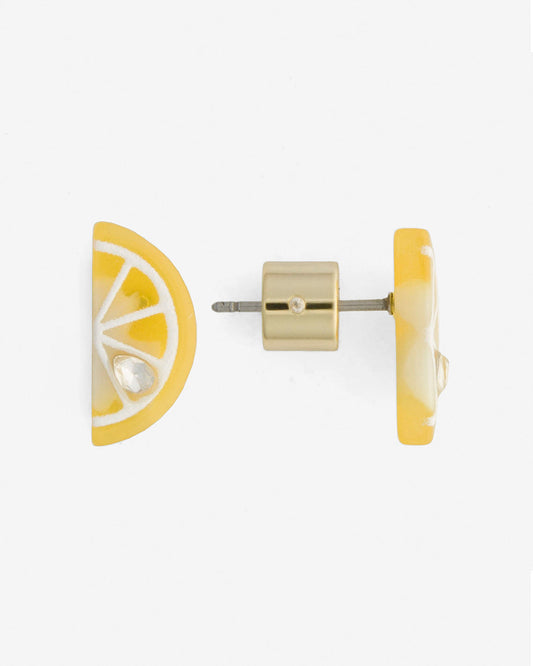 Draper James Yellow Lemon Slice Stud Earrings