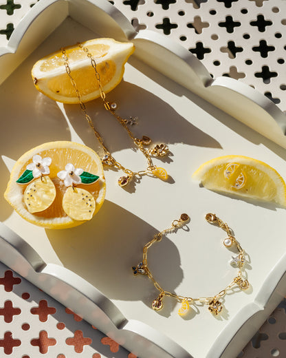 Draper James Yellow Lemon Slice Stud Earrings