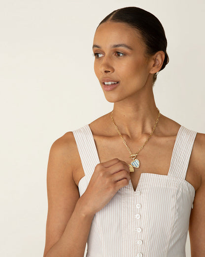 Draper James Gold Heart Locket Necklace