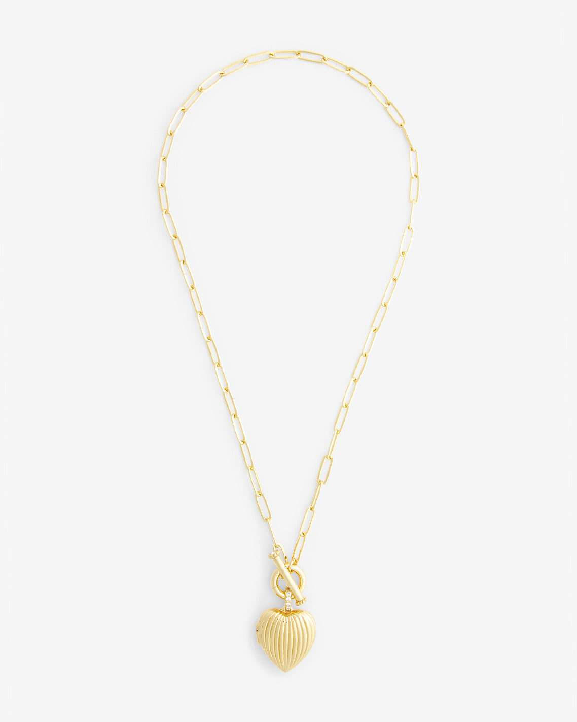 Draper James Gold Heart Locket Necklace