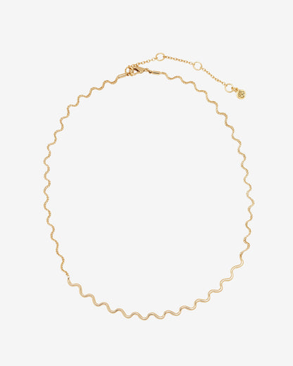 Draper James Gold Ripple Wavy Layering Necklace | Gold