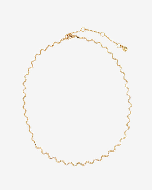 Draper James Gold Ripple Wavy Layering Necklace | Gold