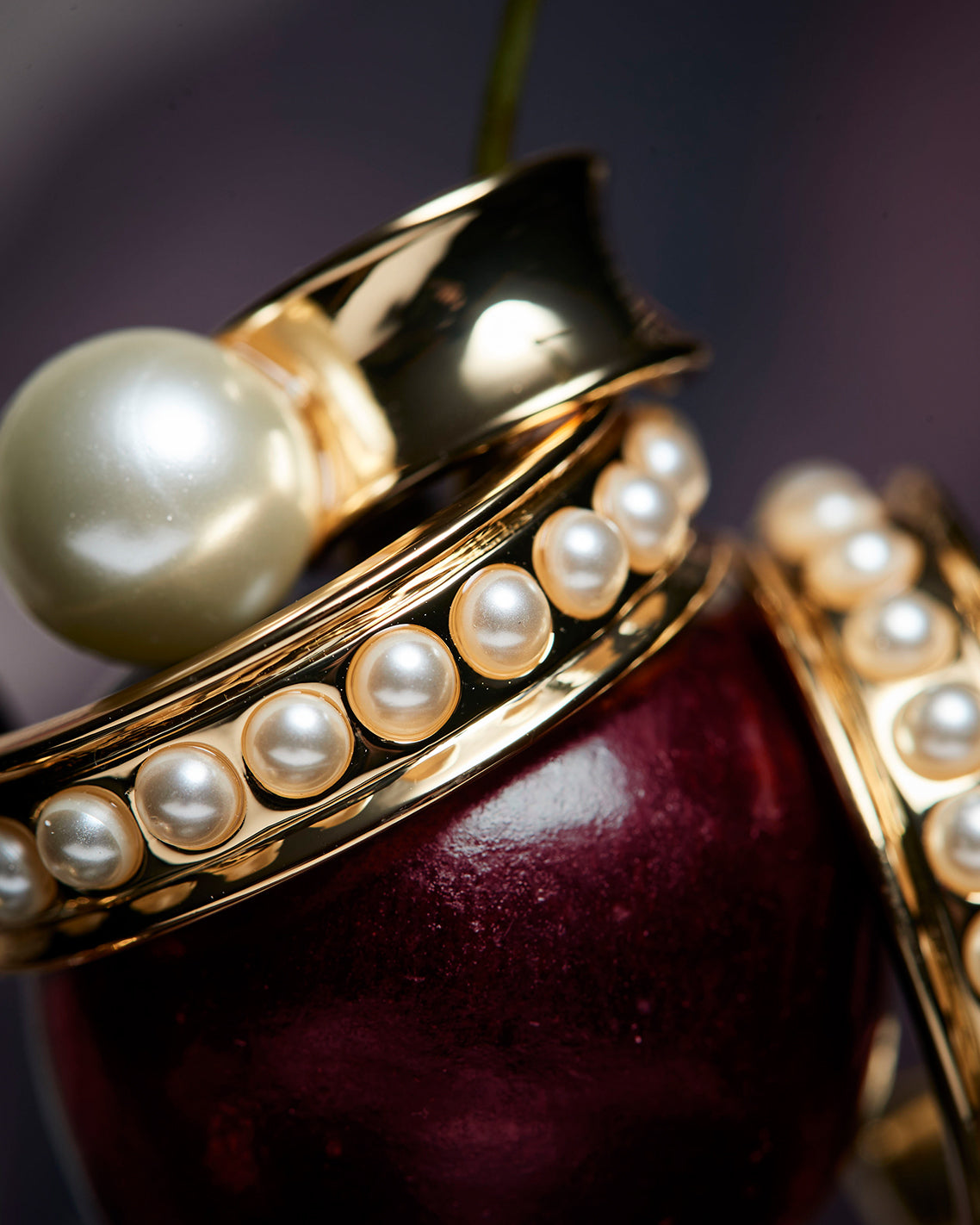 Draper James Gold Pearl Studded Hoops