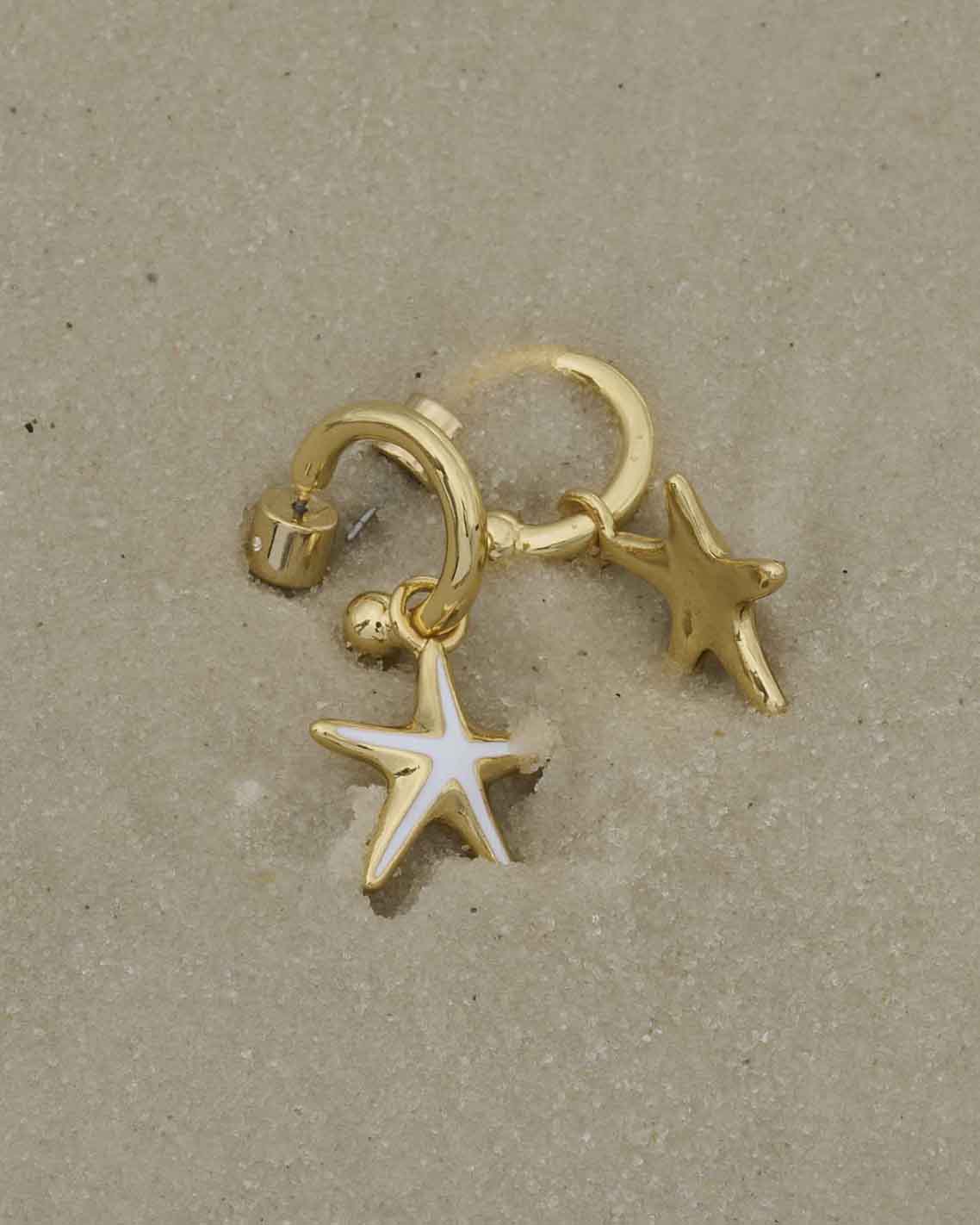 Draper James Gold Starfish Hoops