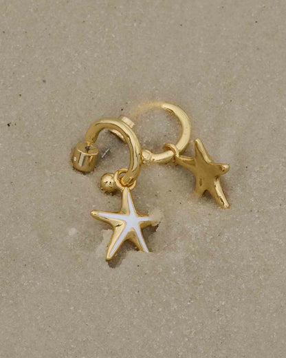 Draper James Gold Starfish Hoops
