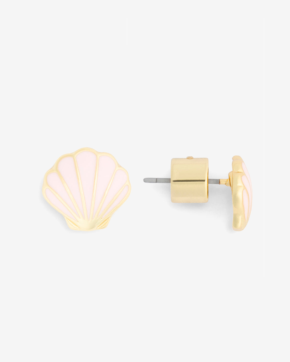 Draper James Pink Enamel and Pearl Shell Studs