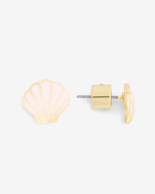 Draper James Pink Enamel and Pearl Shell Studs