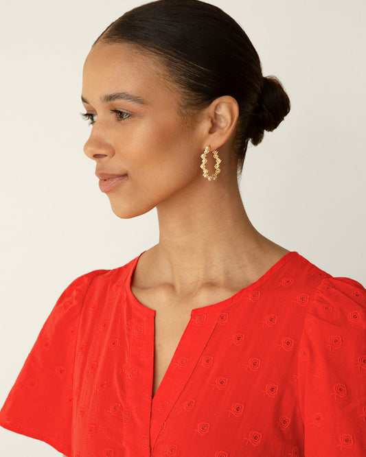 Draper James Gold Hoop Earrings