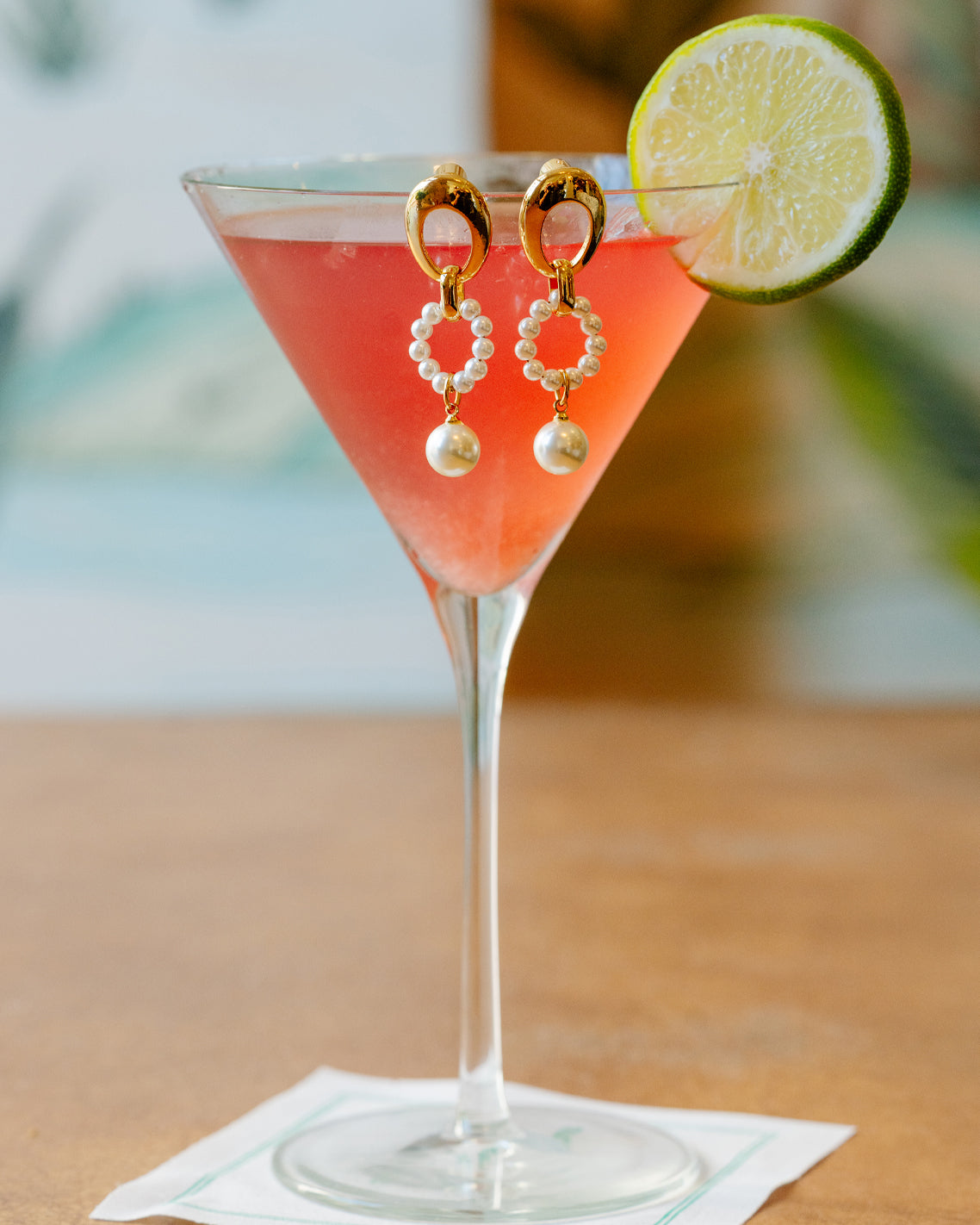 Draper James Gold Pearl Drop Earrings