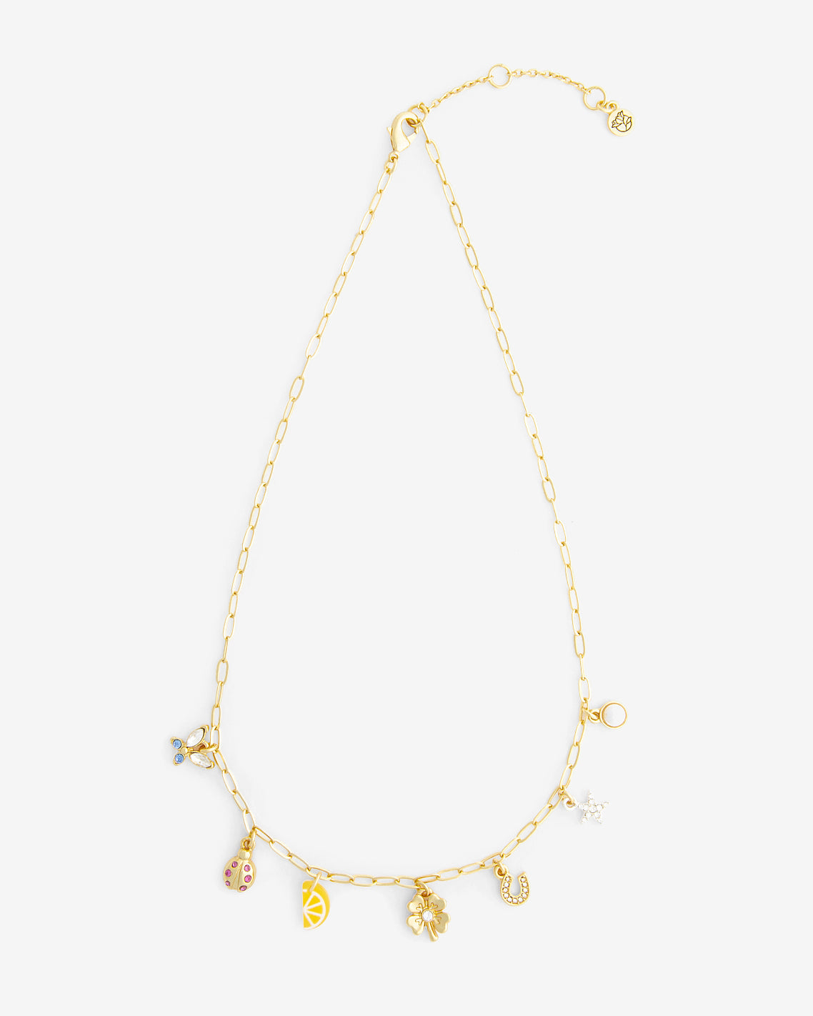 Draper James Gold A Little Luck Charm Necklace
