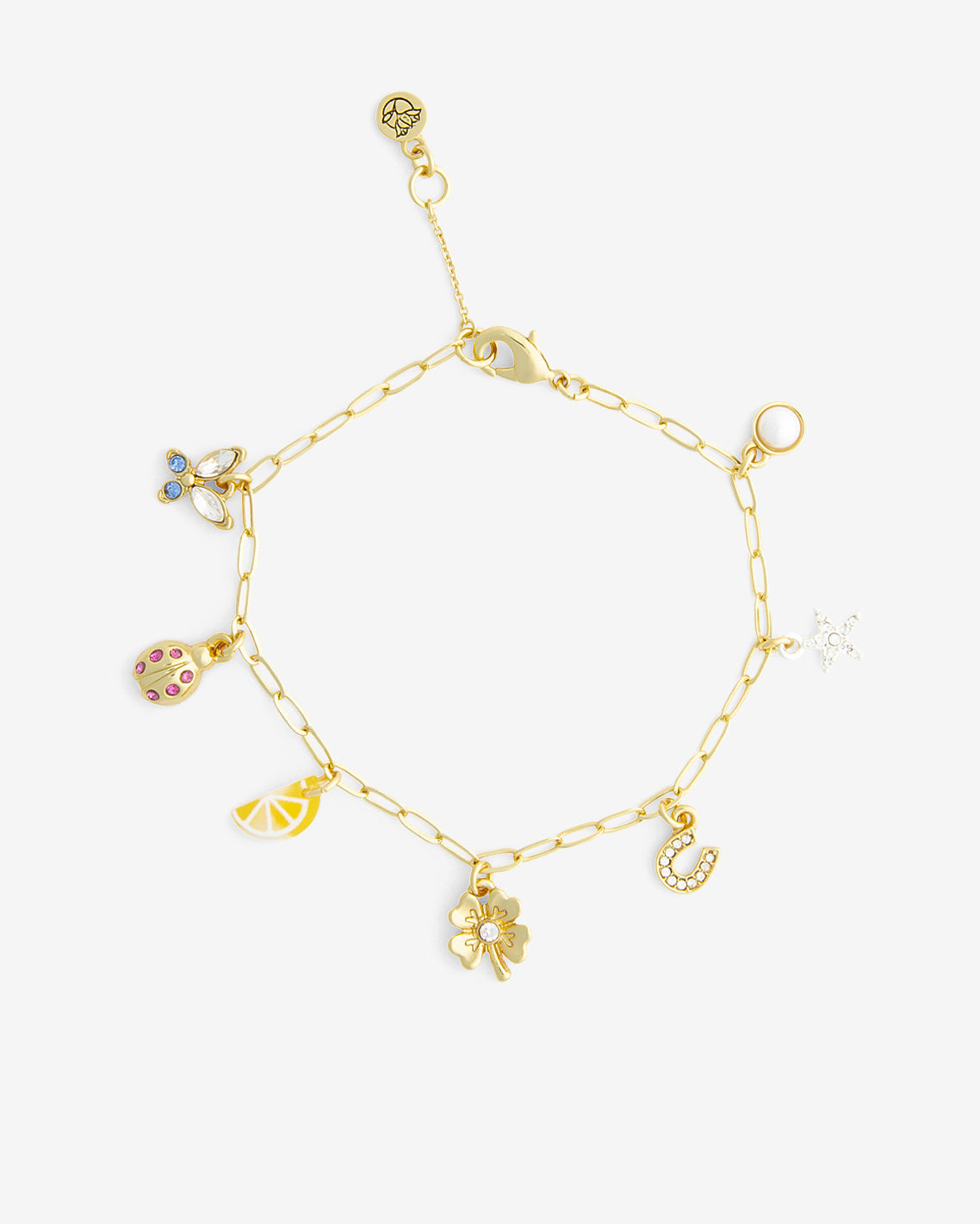 Draper James Gold A Little Luck Charm Bracelet
