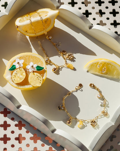 Draper James Gold A Little Luck Charm Bracelet