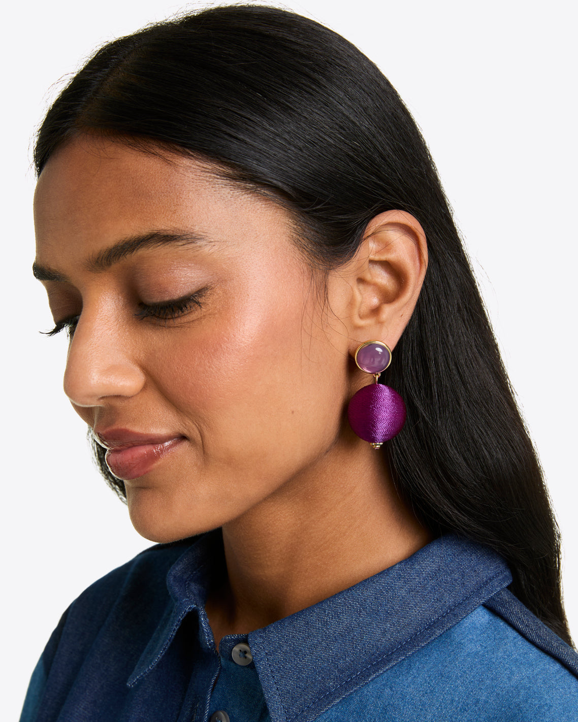 Draper James Purple Bauble Earrings | Women's Statement Earrings