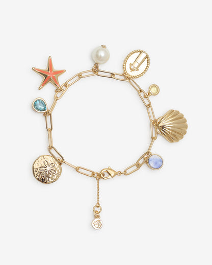 Draper James Gold Seaside Charm Bracelet