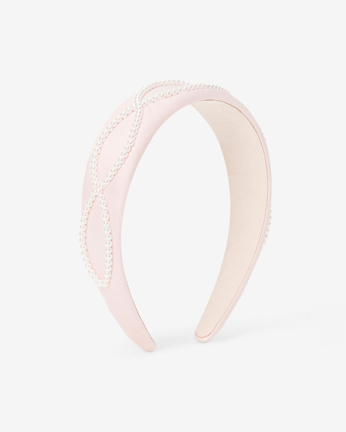 Draper James Pink Pearl Satin Headband